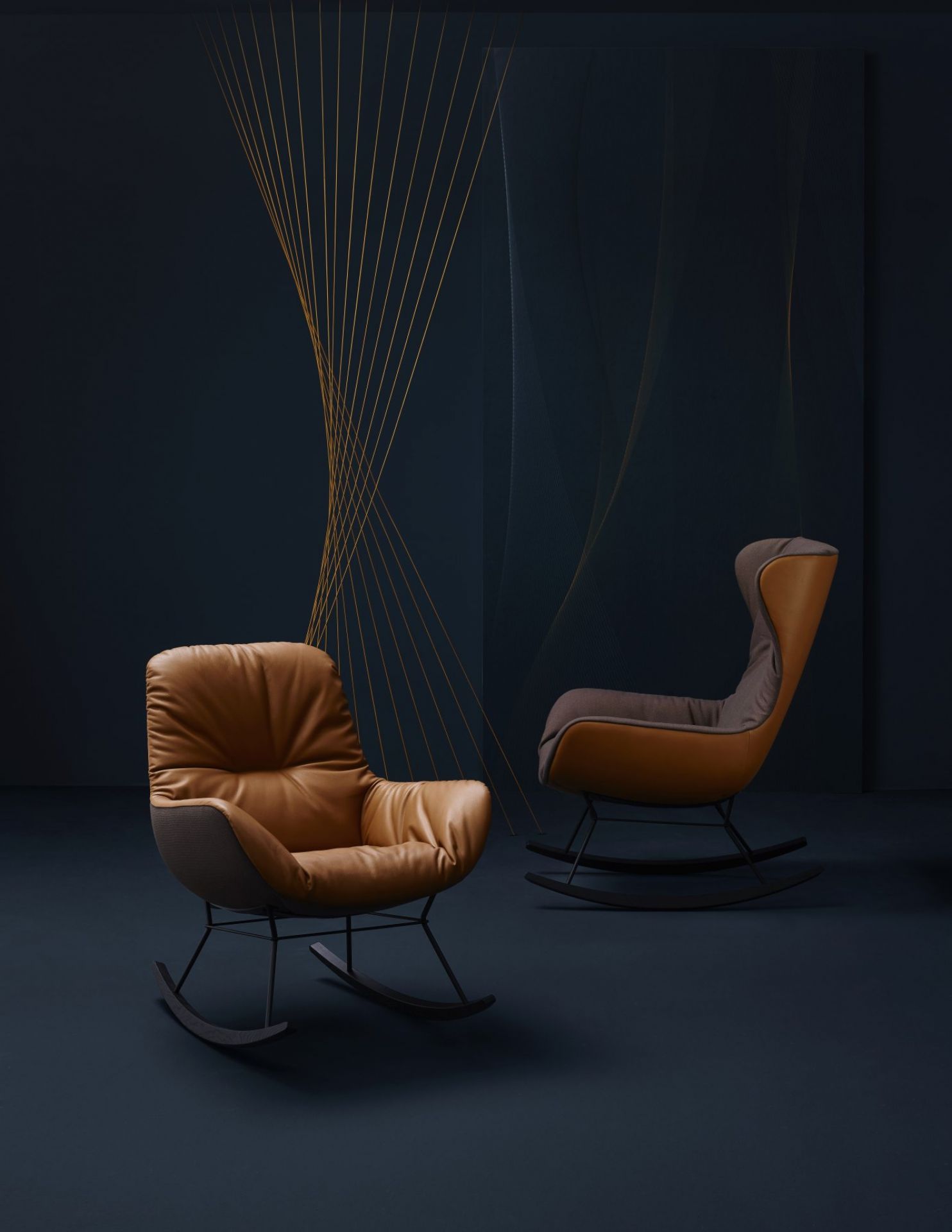 Leya Rocking Lounge Chair Freifrau Manufaktur