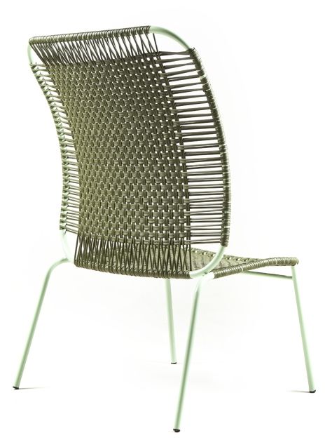 Cielo Lounge Chair High Lounge Chair High Outdoor ames Olive green - Pastel green