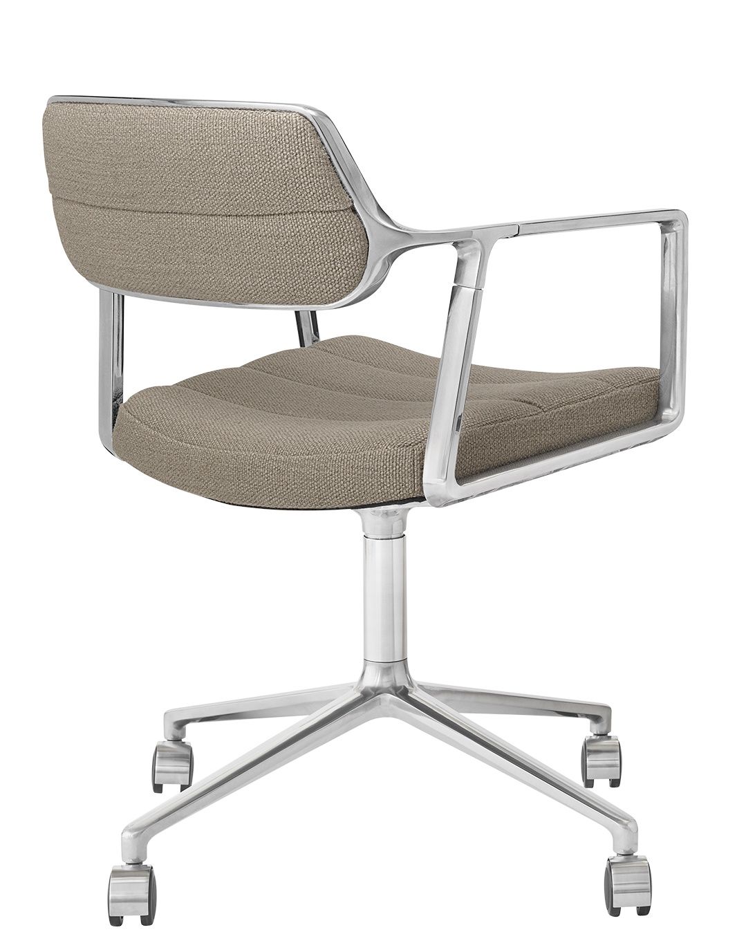 Vipp 453 / Vipp453 Swivel Chair Swivel Chair Vipp Dark sand textile / polished aluminium frame with castors