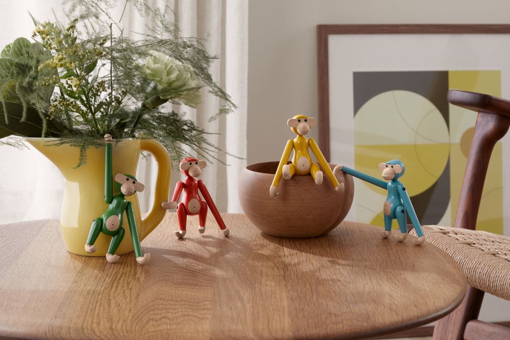 Monkey Mini coloured Kay Bojesen Vintage Yellow