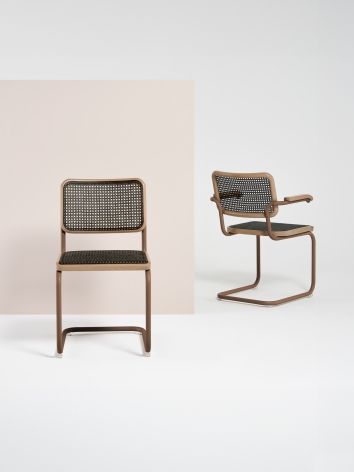 S 64 V Tubular steel classic cantilever chair Thonet
