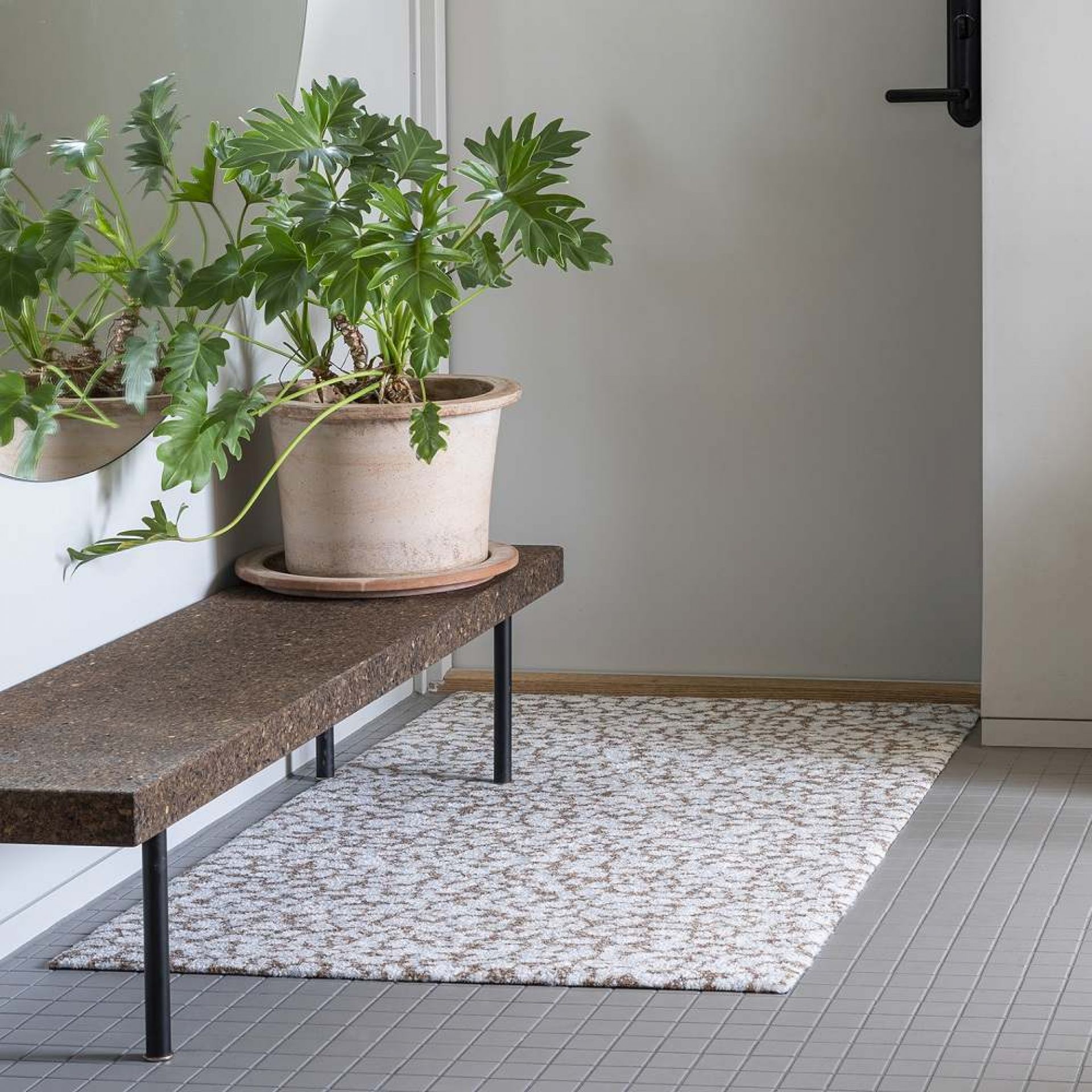 Grain Sandstone Indoor Doormat W 85 x D 115cm Heymat SINGLE PIECES
