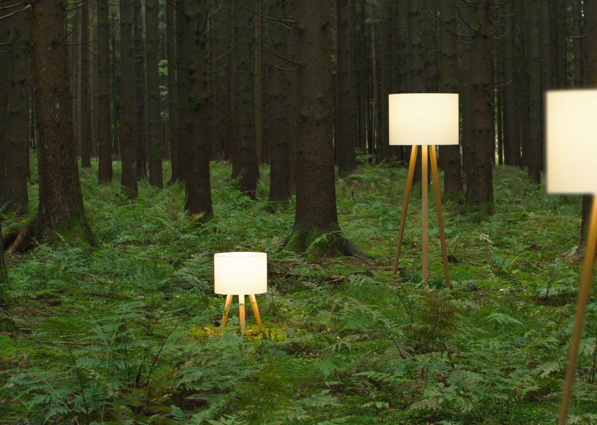 Luca floor lamp natural oak / white Maigrau