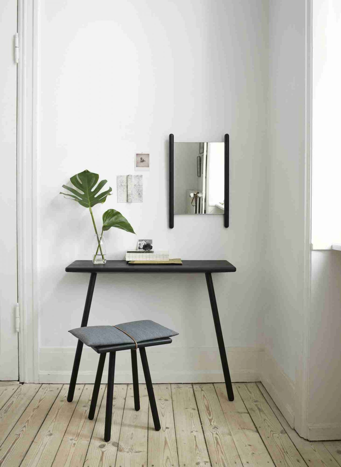 Georg Stool black lacquered oak stool Skagerak by Fritz Hansen