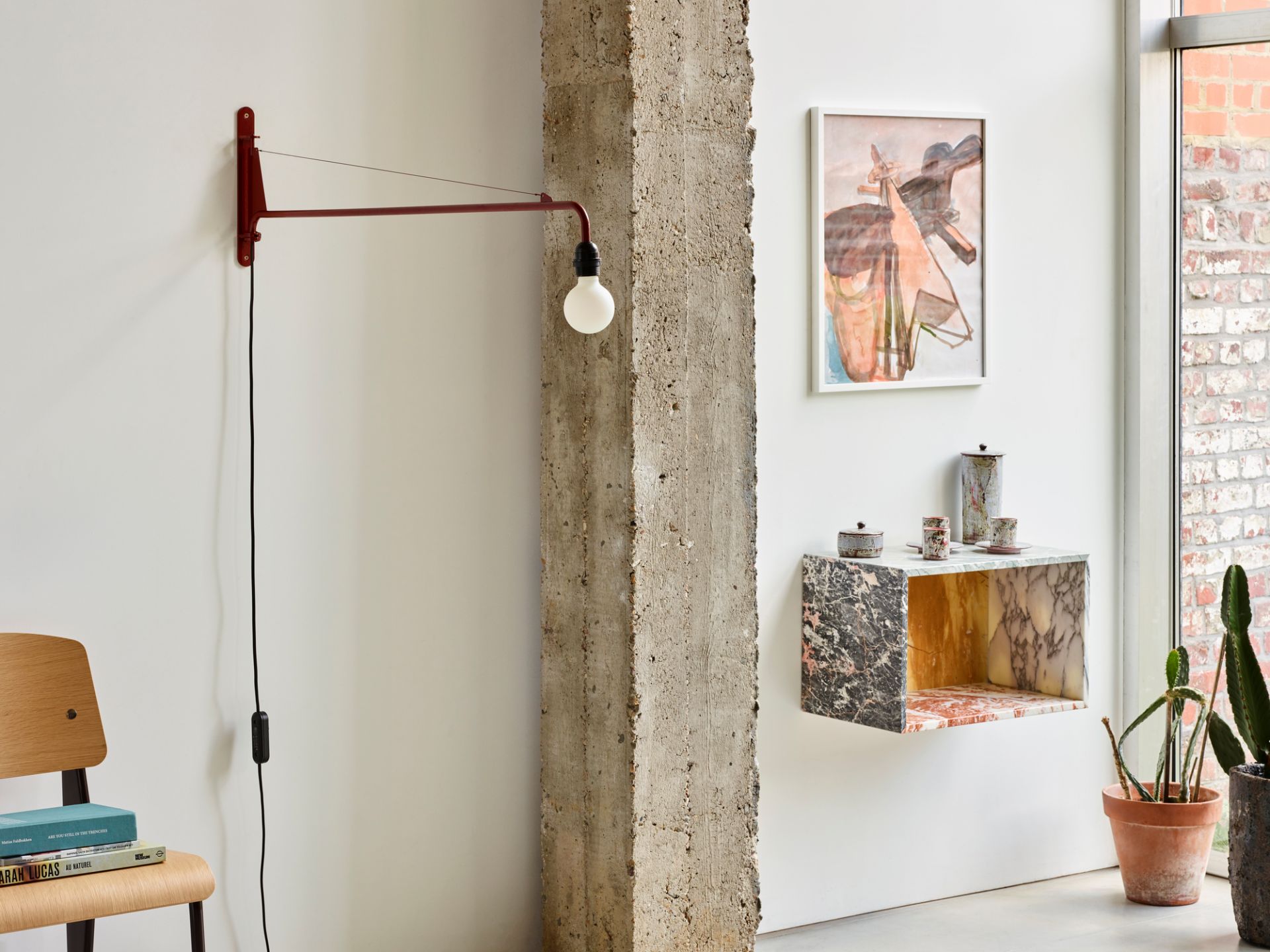 Petite Potence Wall lamp Vitra Japanese red