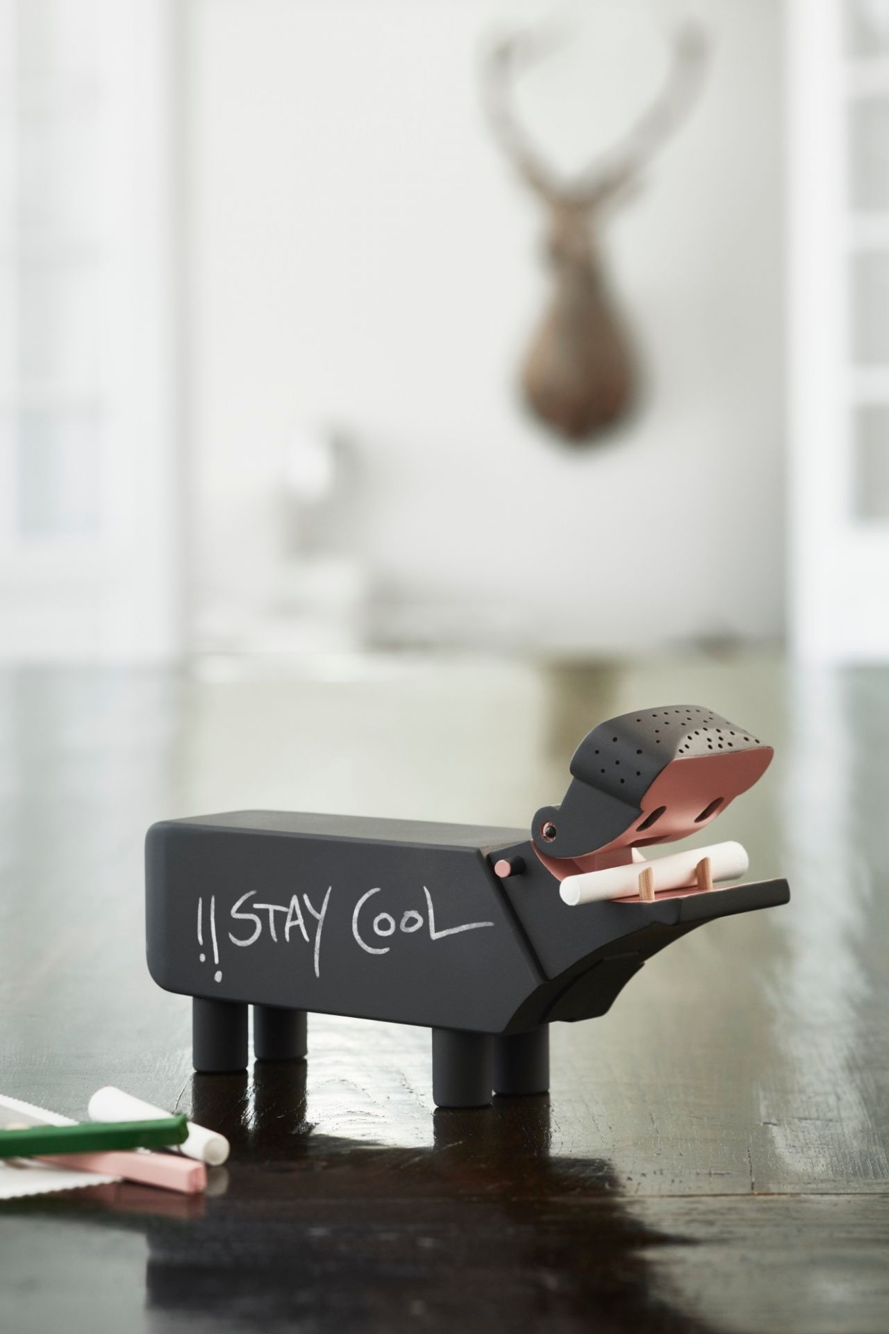 Hippo wooden figurine black Kay Bojesen