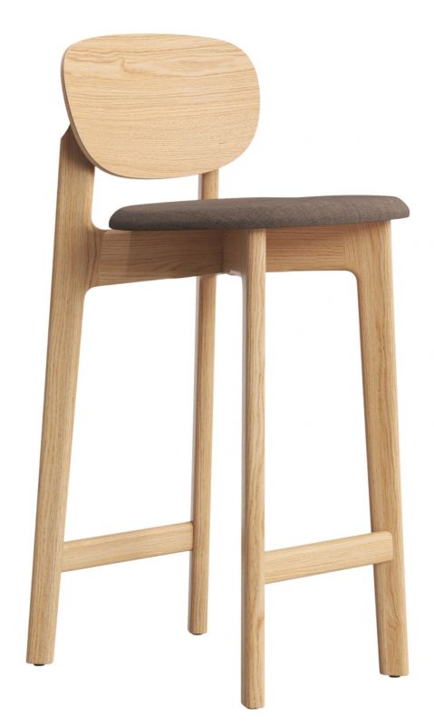 Zenso Wood Barstool Bar Stool with Seat Cushion Zeitraum