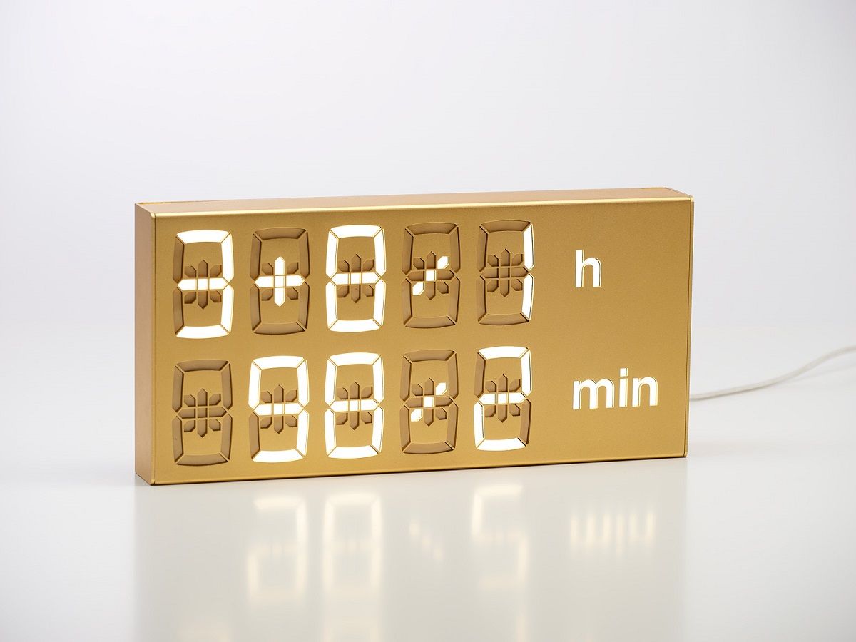 Digital clock LED Digital Clock / Table Clock / Wall Clock GOLD Albert Clock 