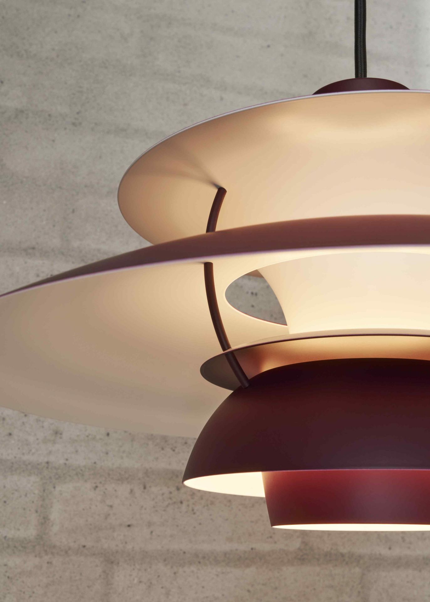 PH 5 Monochrome Pendant light Louis Poulsen Pale Blush
