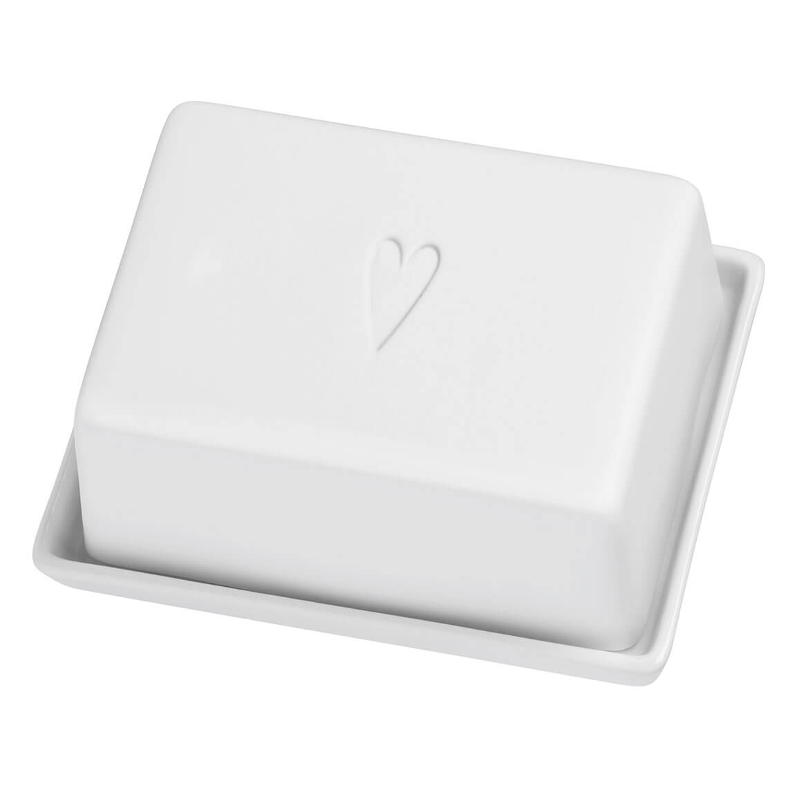 Bon Appetit Heart Butter Dish Wheels