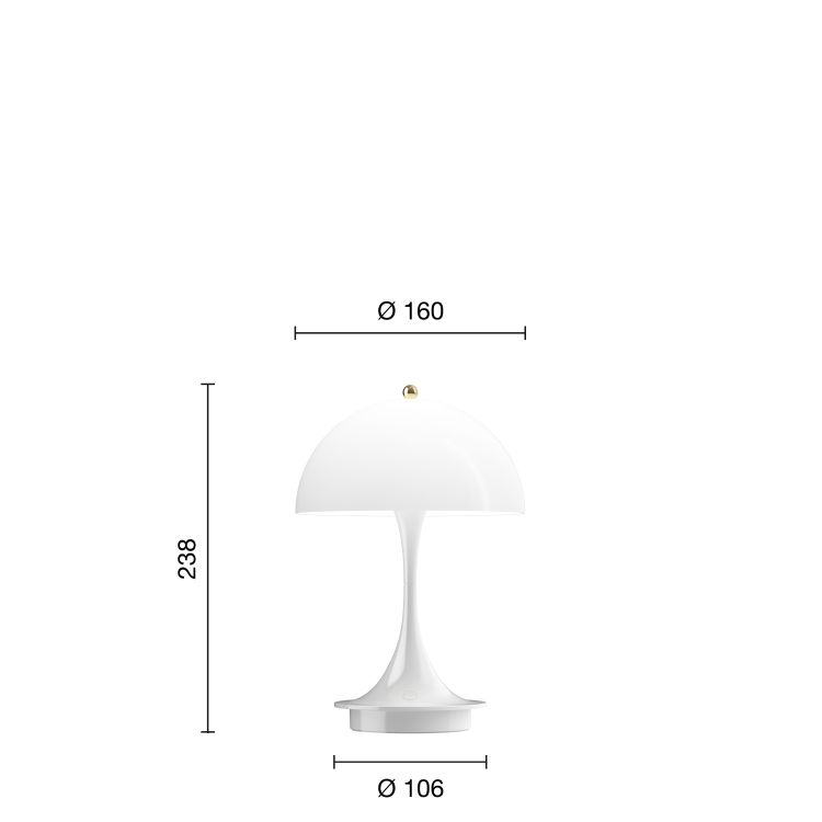 Panthella 160 Portable rechargeable LED table lamp Opal Louis Poulsen LIMITED EDITION
