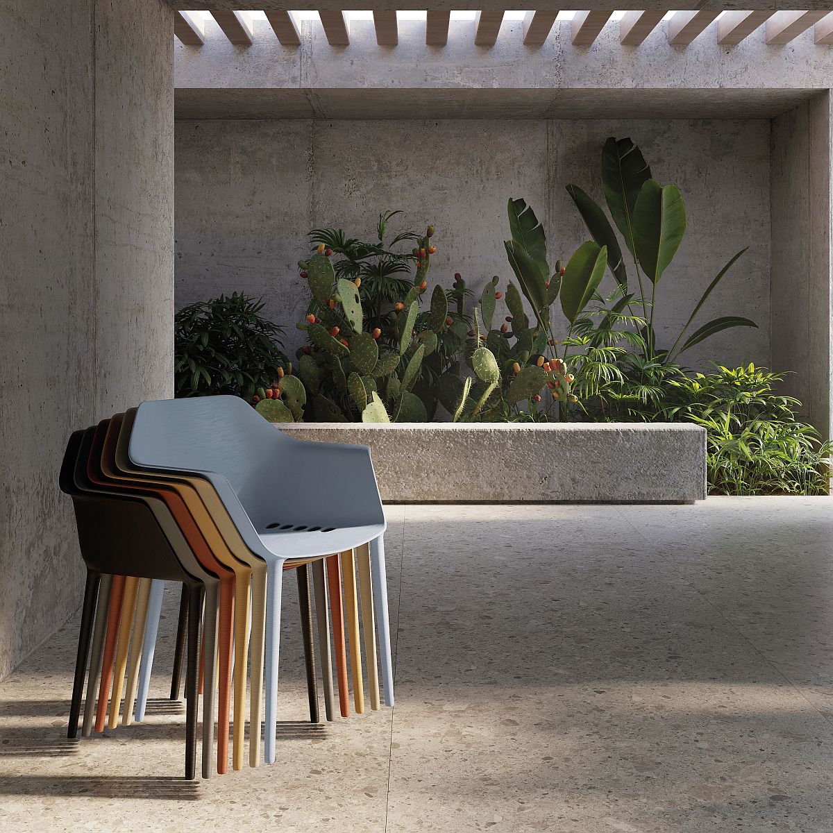 Gala Pure Eco SO0724 Stackable armchair Andreu World