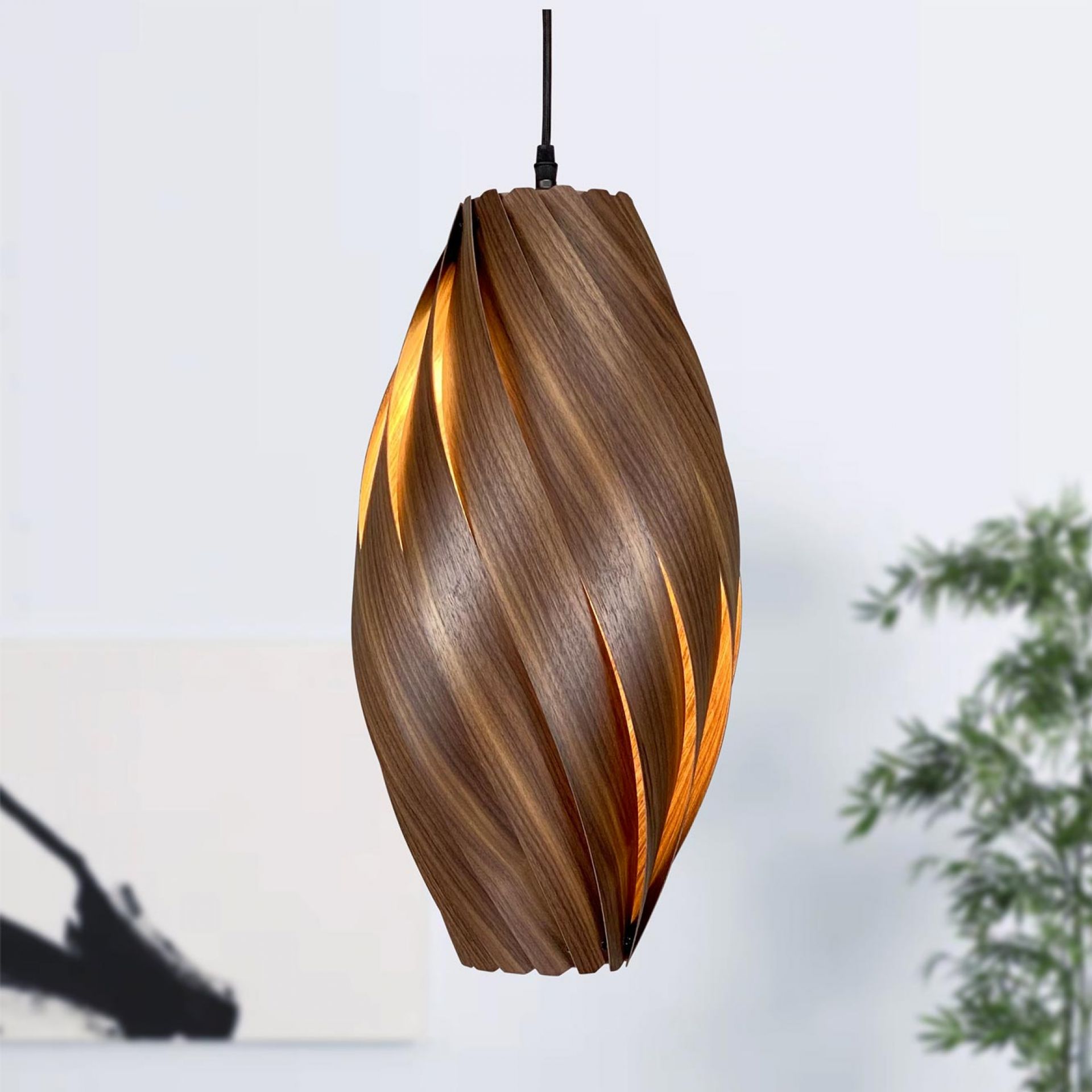 Ardére Pendant lamp elongated Walnut Gofurnit