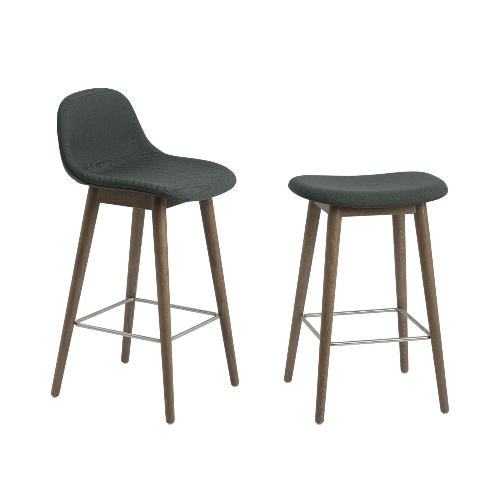 Fiber Counter Stool Bar Stool with Backrest H 65 cm Muuto