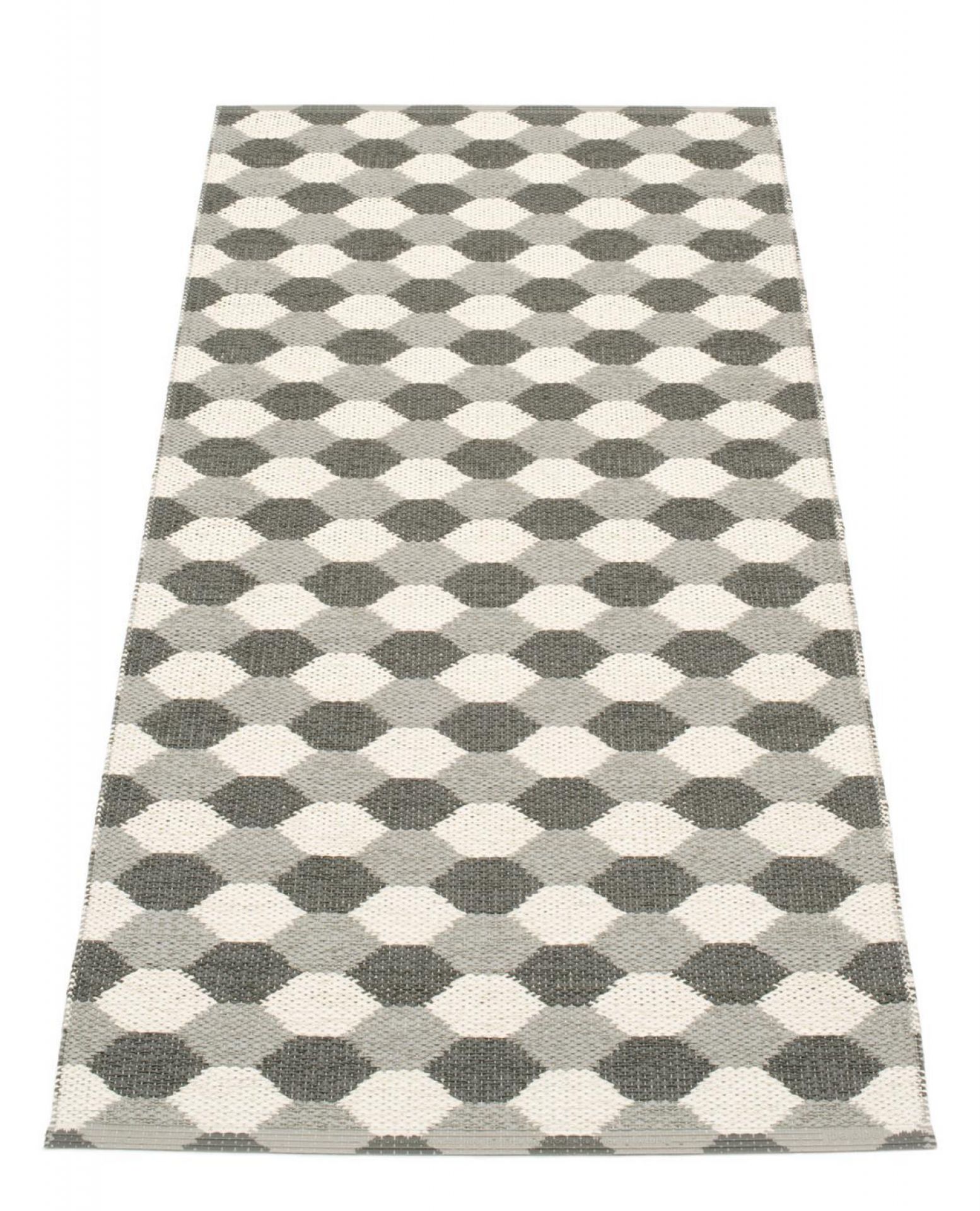 Dana plastic carpet 70x160 warm gray Pappelina