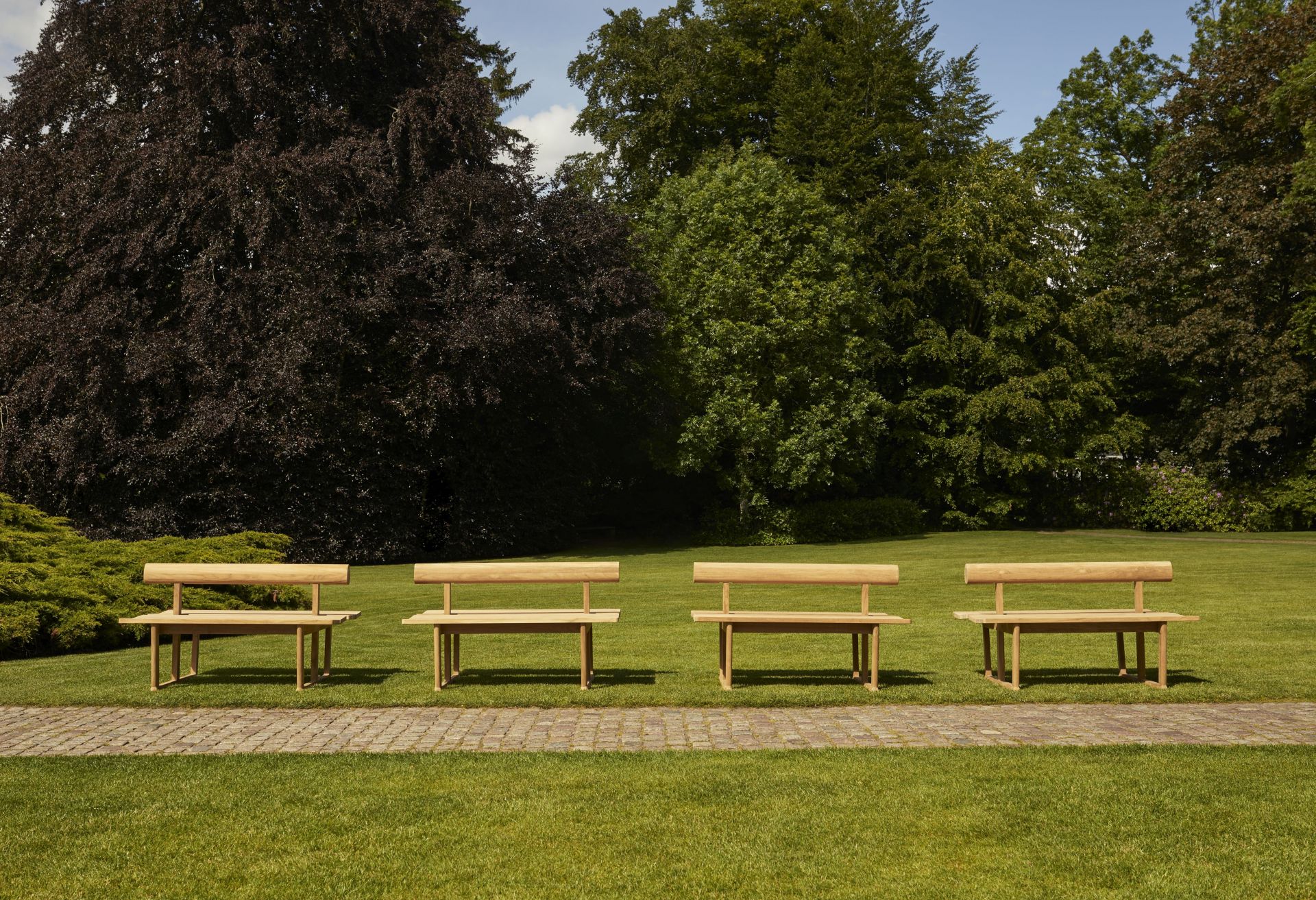 Banco Bench Double Teak Outdoor Skagerak by Fritz Hansen