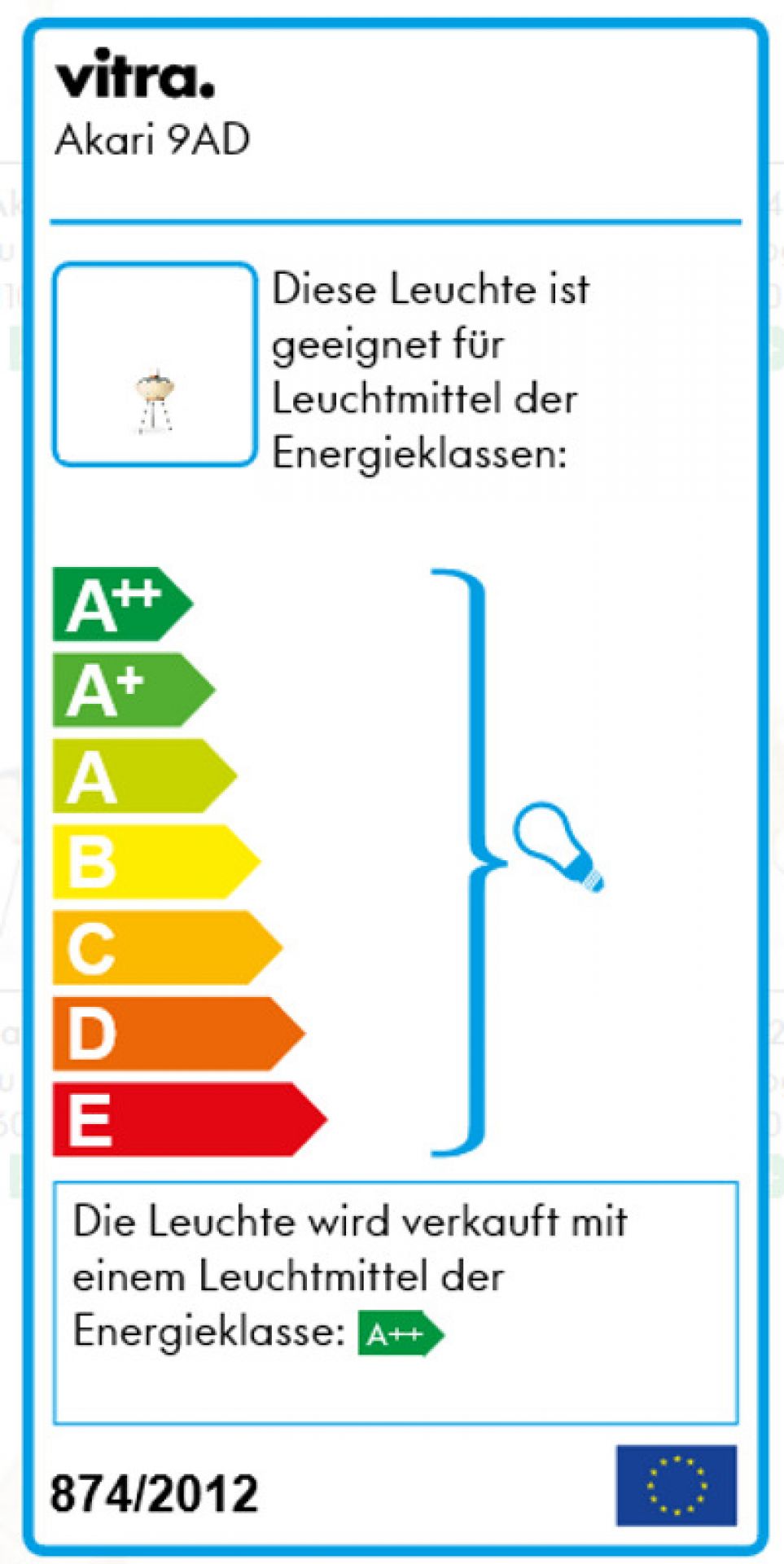 Akari table lamp 9AD Vitra