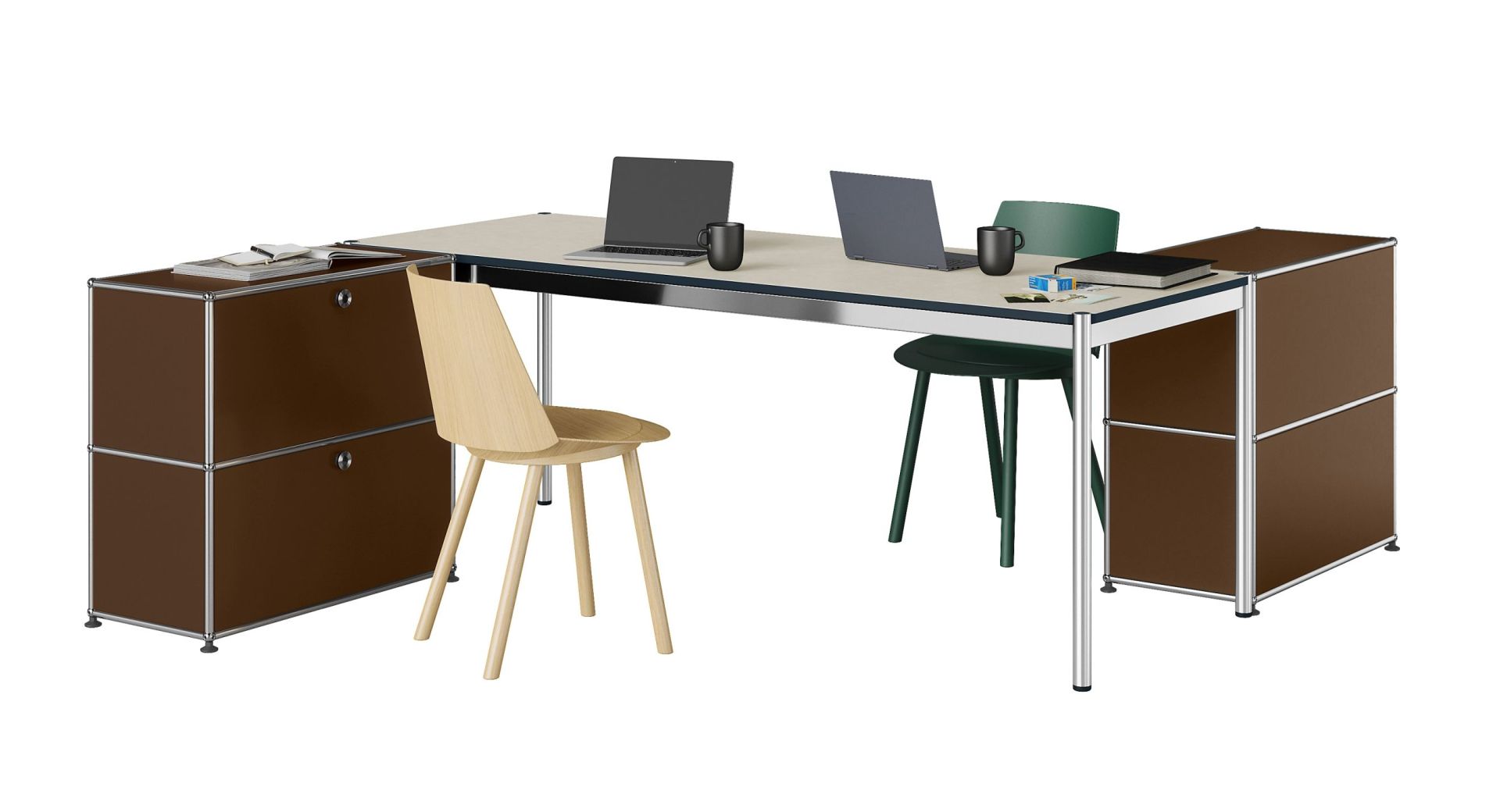 Table with storage elements USM Haller