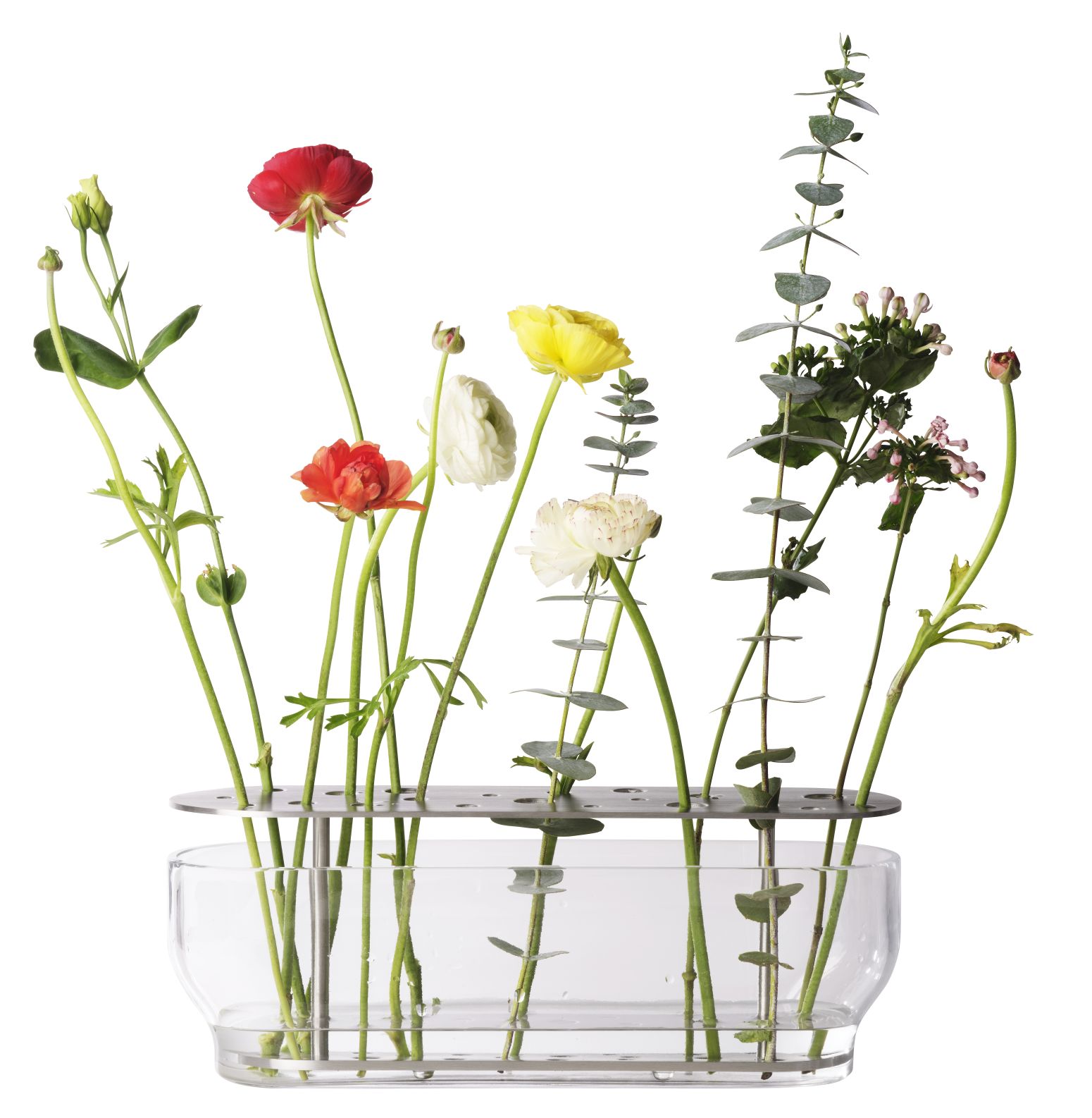 Ikebana Vase long Stainless steel Fritz Hansen