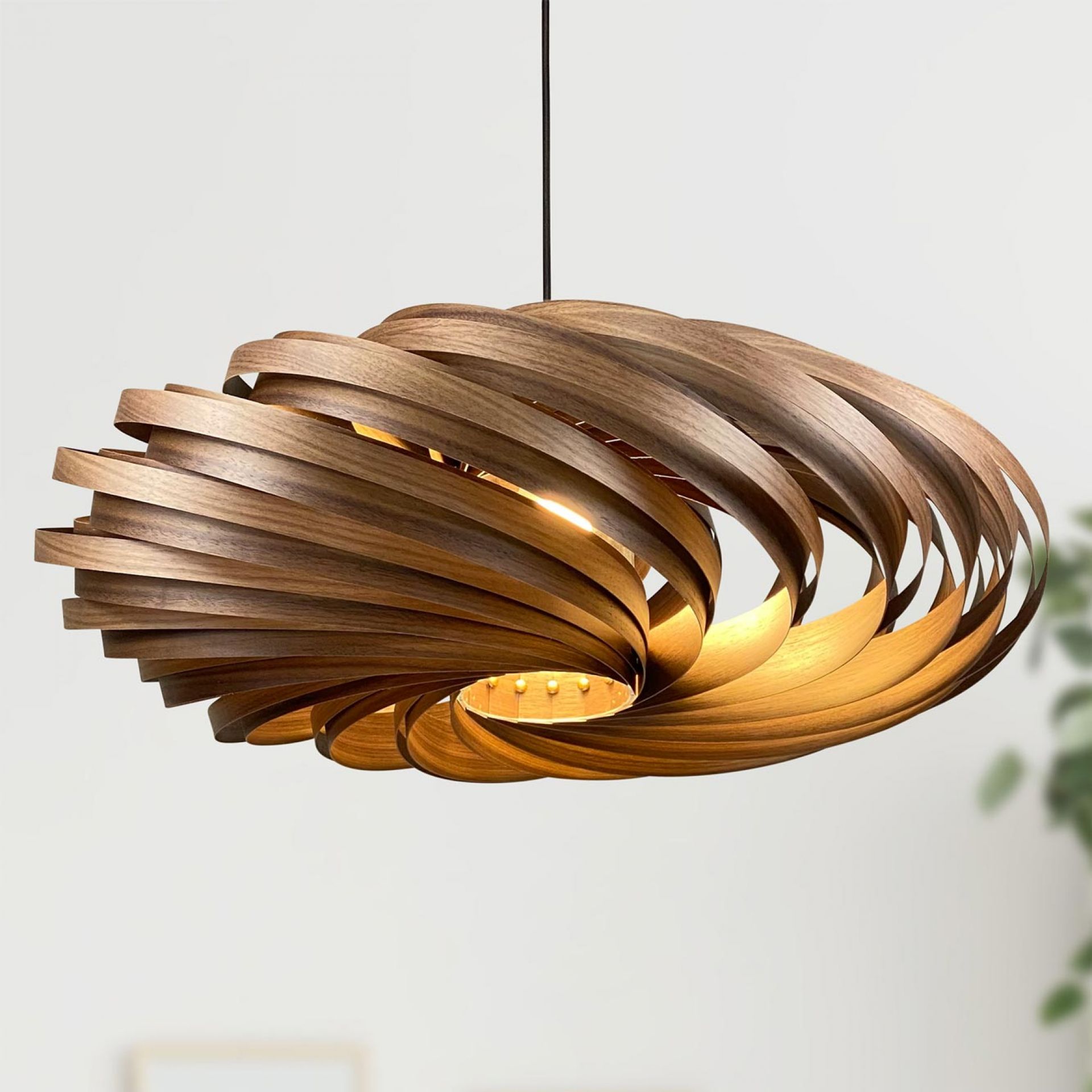 Veneria Pendant lamp Ø70 cm Walnut Gofurnit