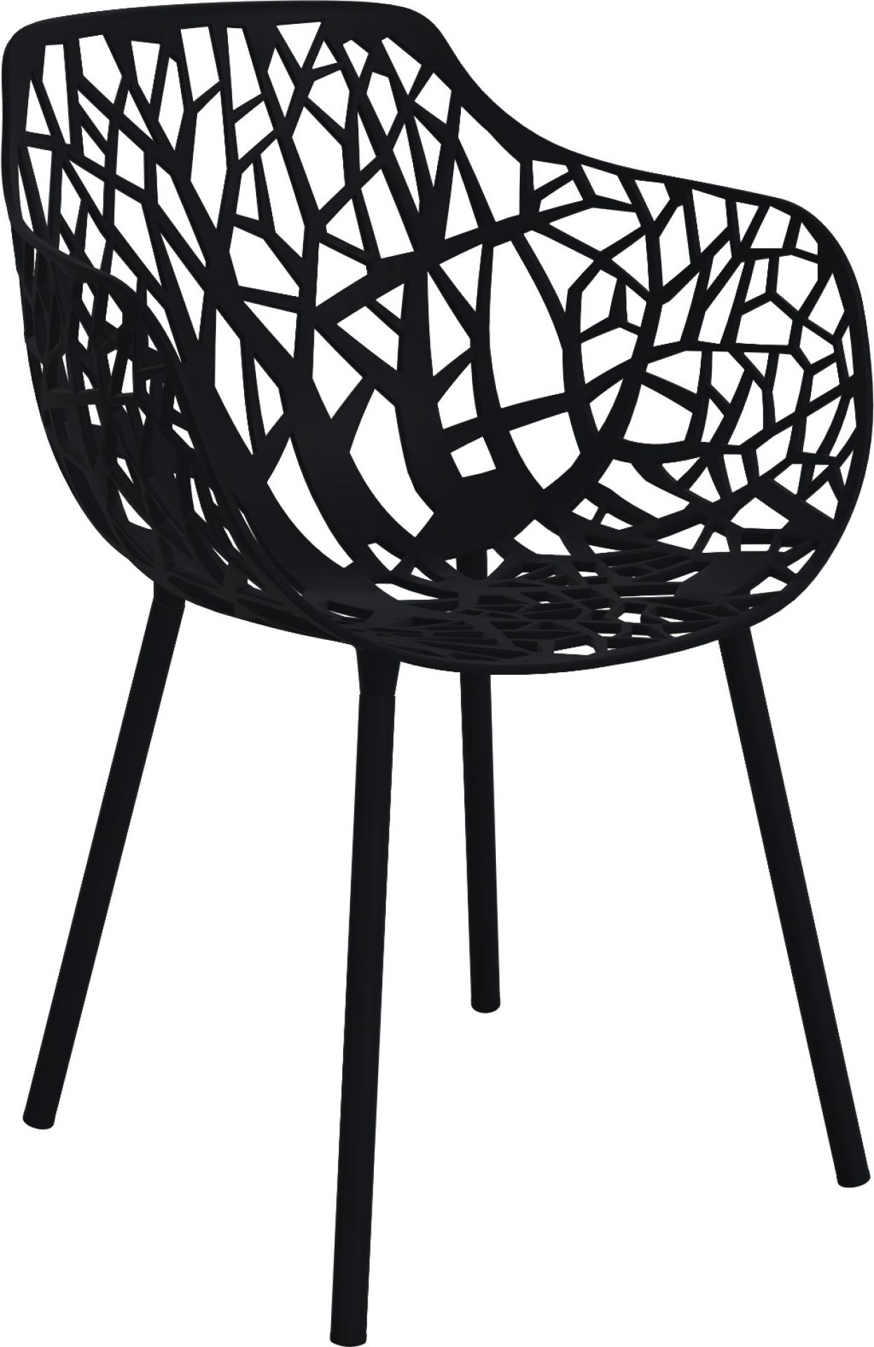 Forest Outdoor Armchair Fast black