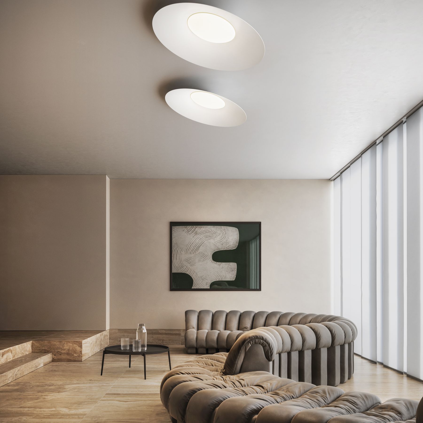 Kate ceiling light white Ø90cm Kdln