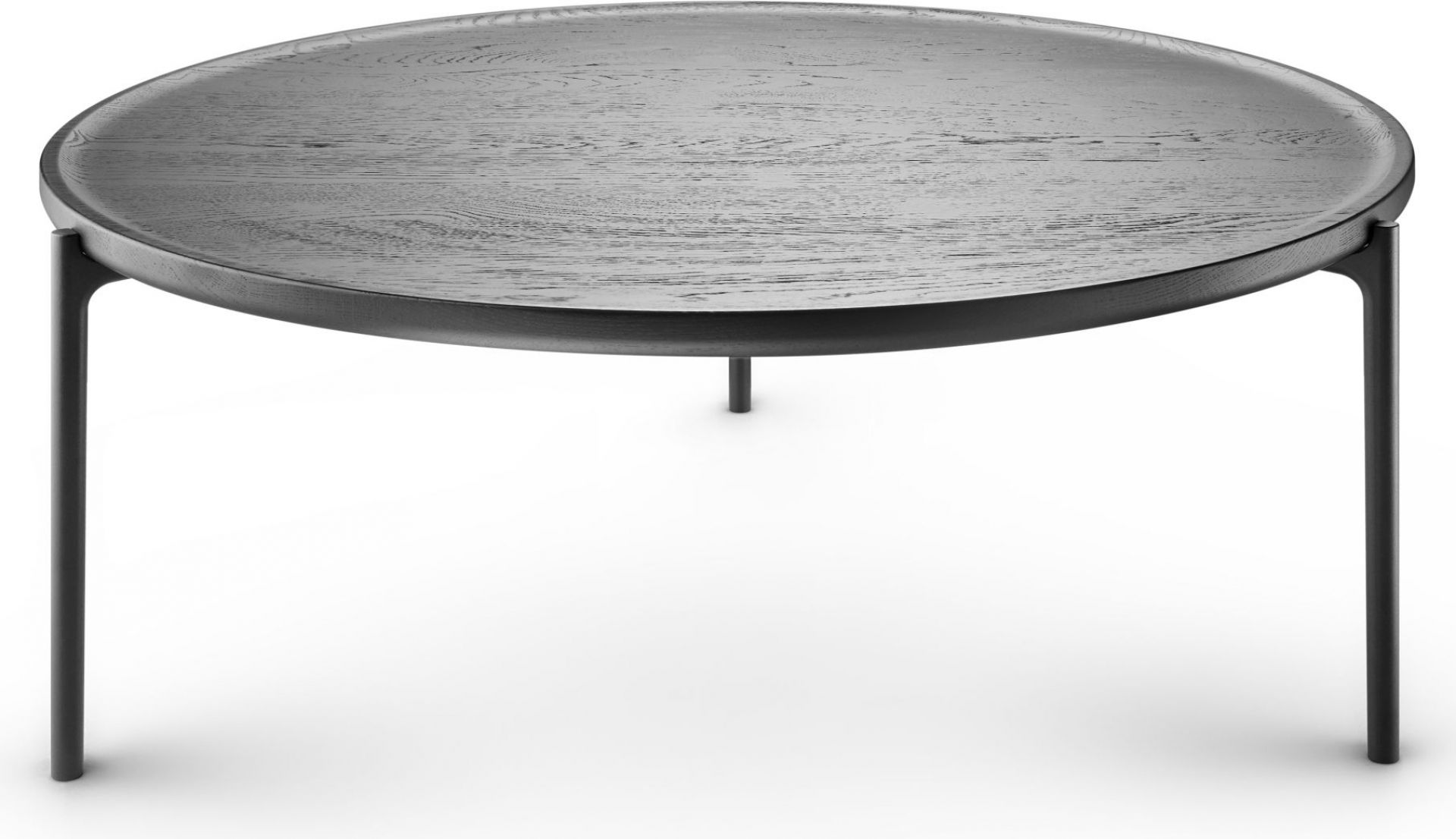 Savoye Round Oak Table - Black ø 90 x H 35 cm Eva Solo