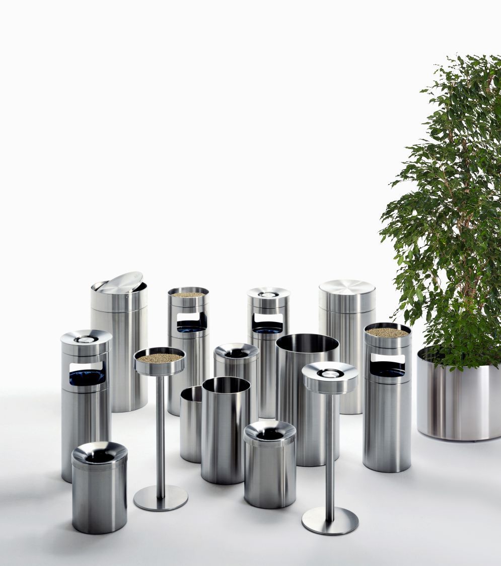 Nox pedestal ashtray + trash bin Rexite