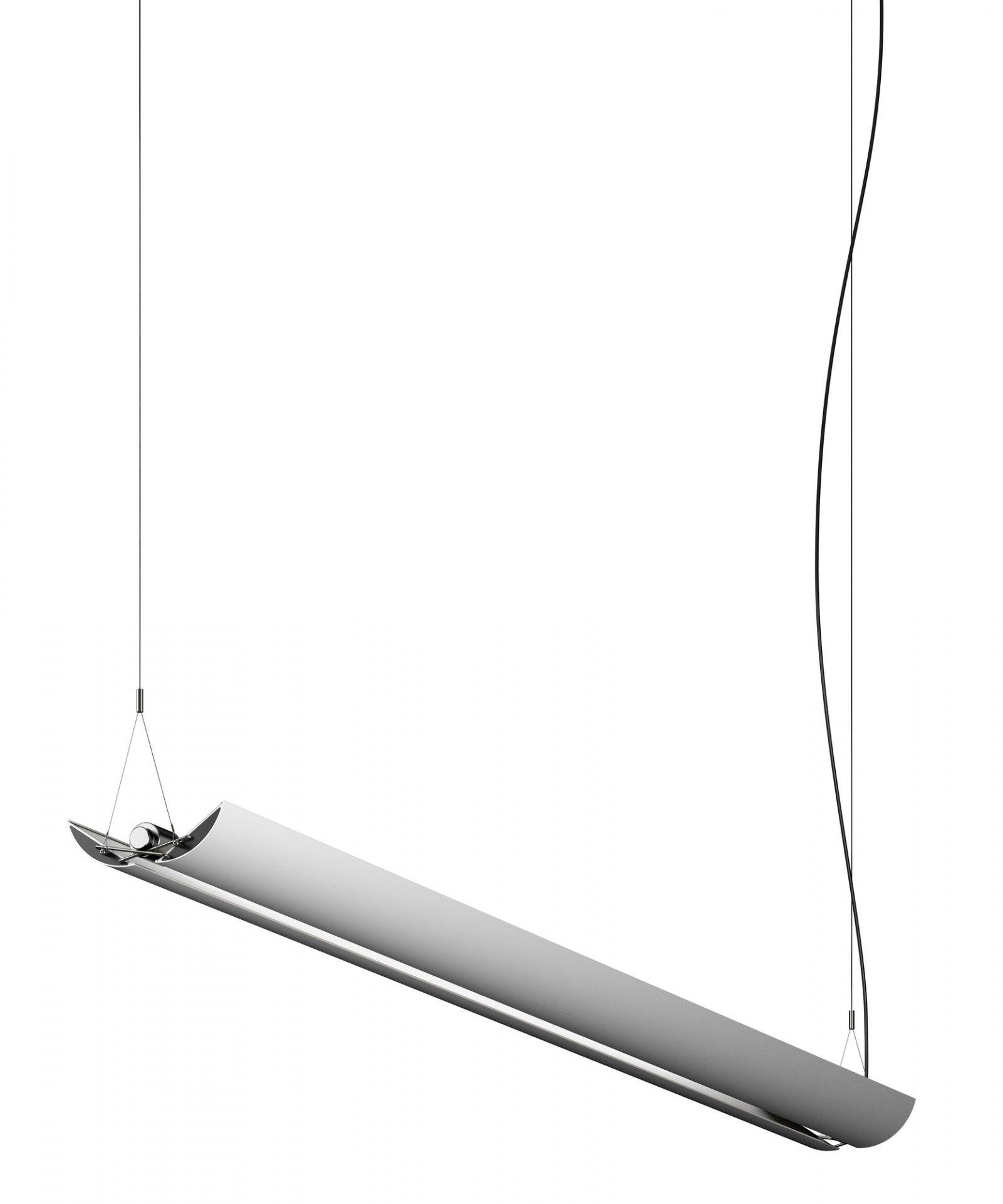 Updown Pendelleuchte von Belux, modernes Design mit Aluminiumgehäuse und dimmbarer LED-Beleuchtung für stilvolle Innenräume.