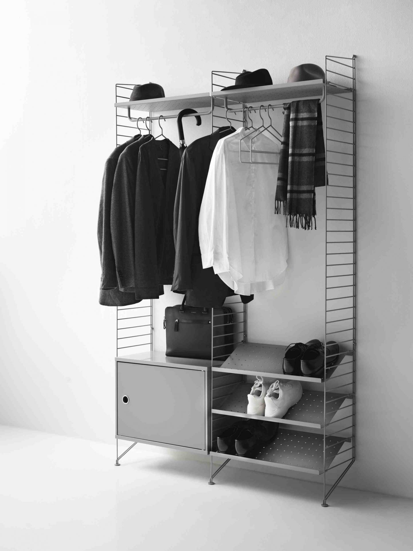 String Bedroom Floor Shelving System C String Furniture