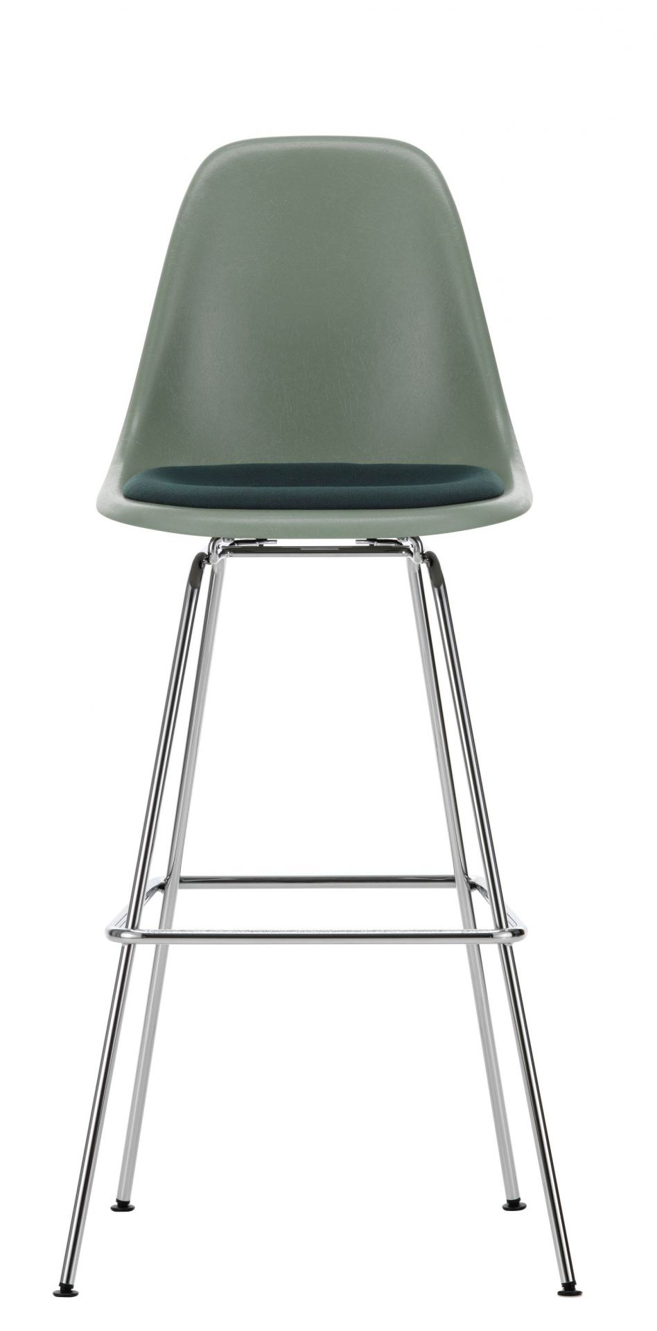 Eames Fibreglass Bar Stool High Bar stool with seat cushion Vitra 