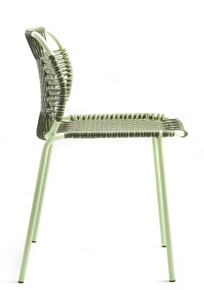 Cielo Stacking Chair Outdoor ames Olive green - Pastel green