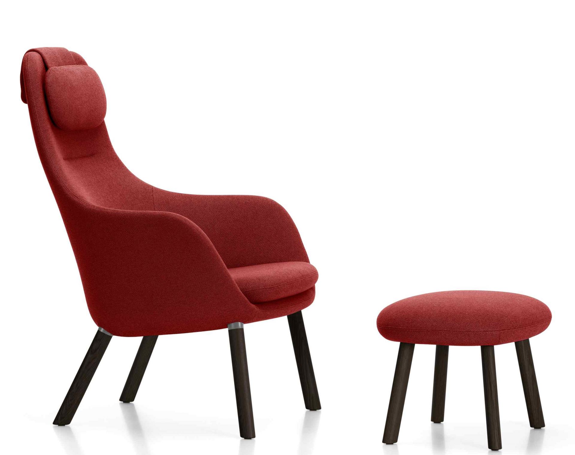 Hal Lounge Chair Armchair + Ottoman Vitra 
