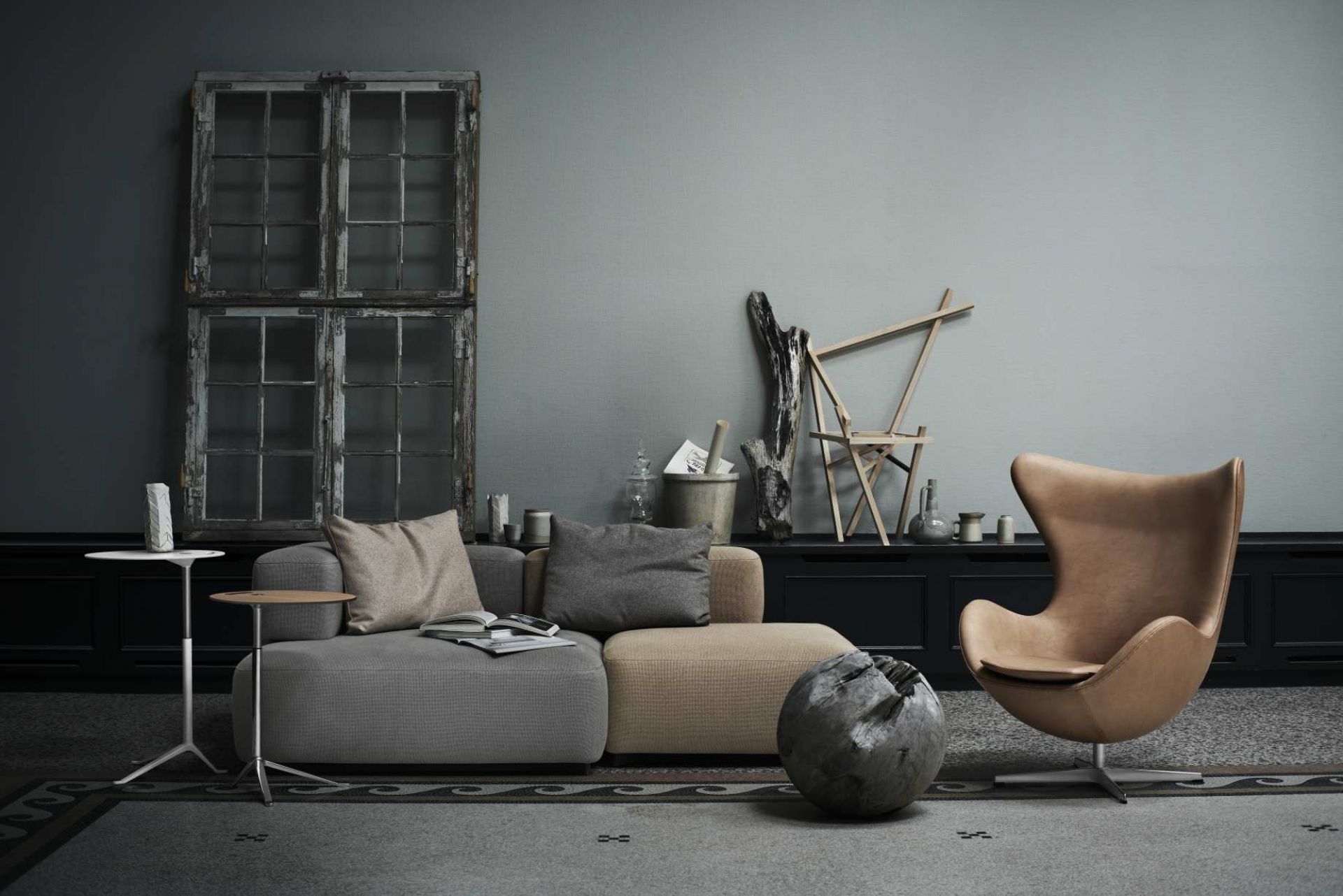 Alphabet 3-Seater Sofa Armrest left Fritz Hansen