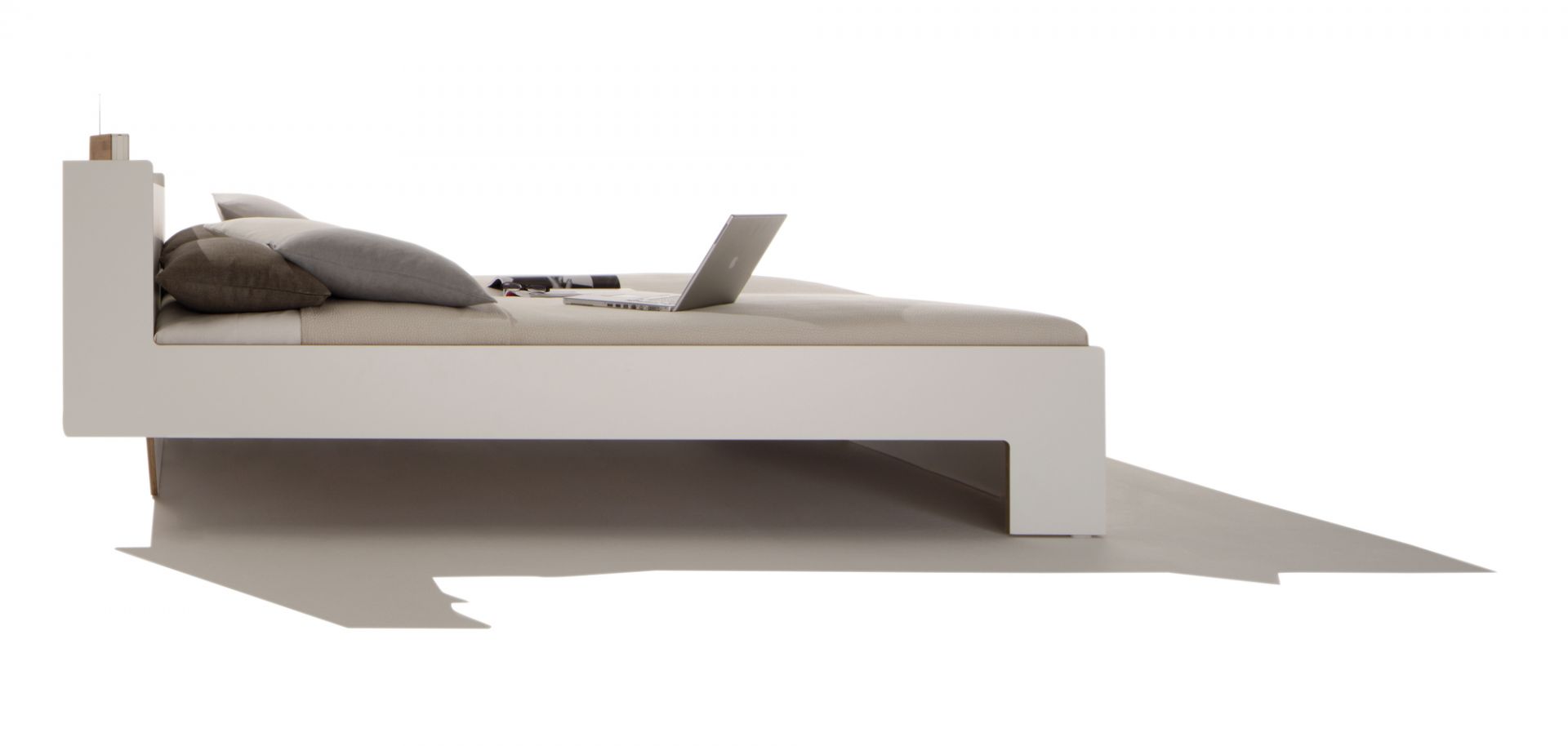 Nook Double bed CPL White Müller Möbelwerkstätten NK140
