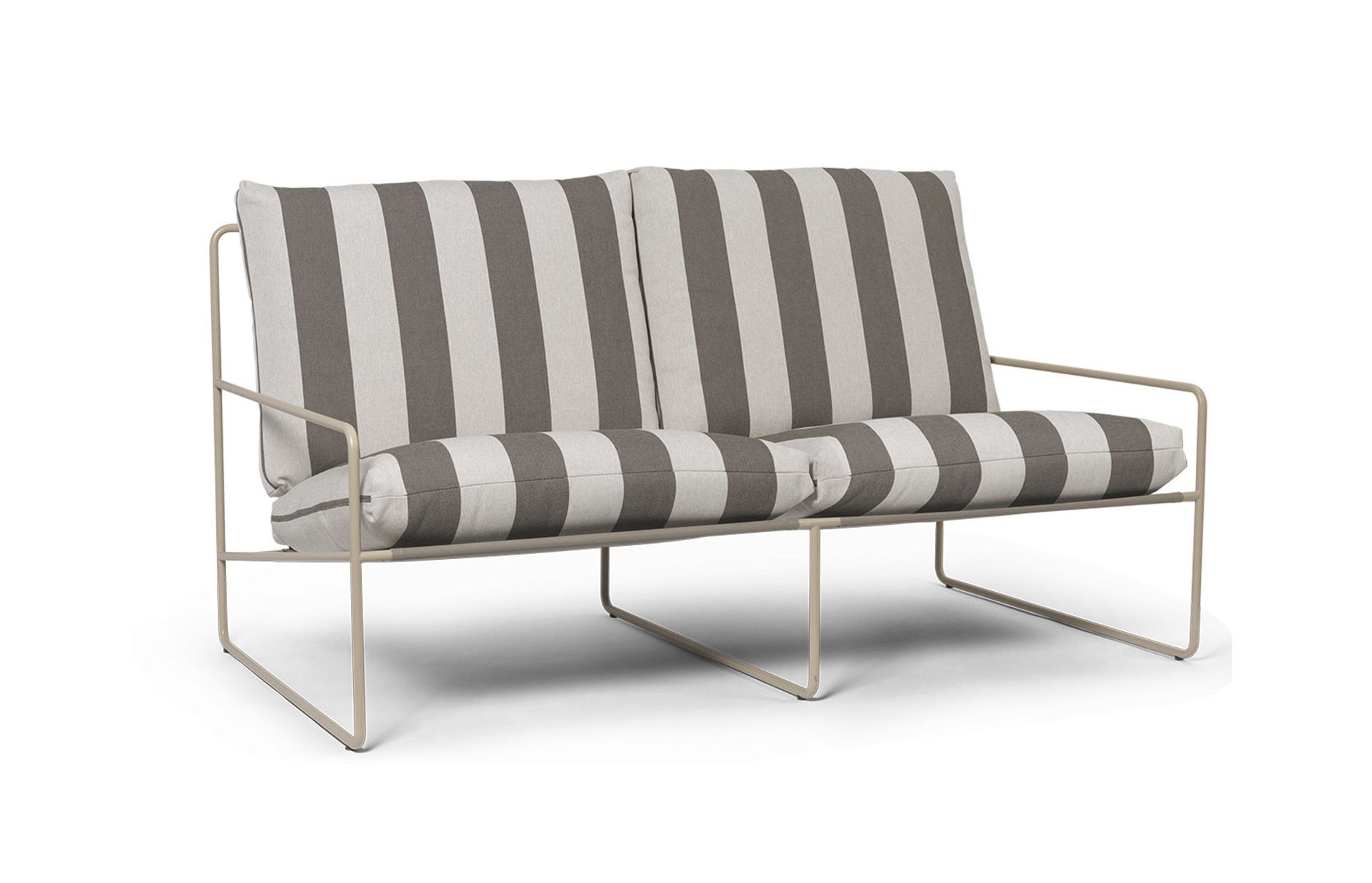 Desert 2-Seater Outdoor Sofa Stripe Frame Cashmere Ferm Living
