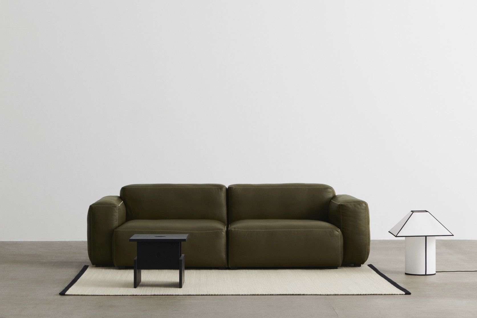 Wood Box Coffee Table Hay oak black water-based lacquer