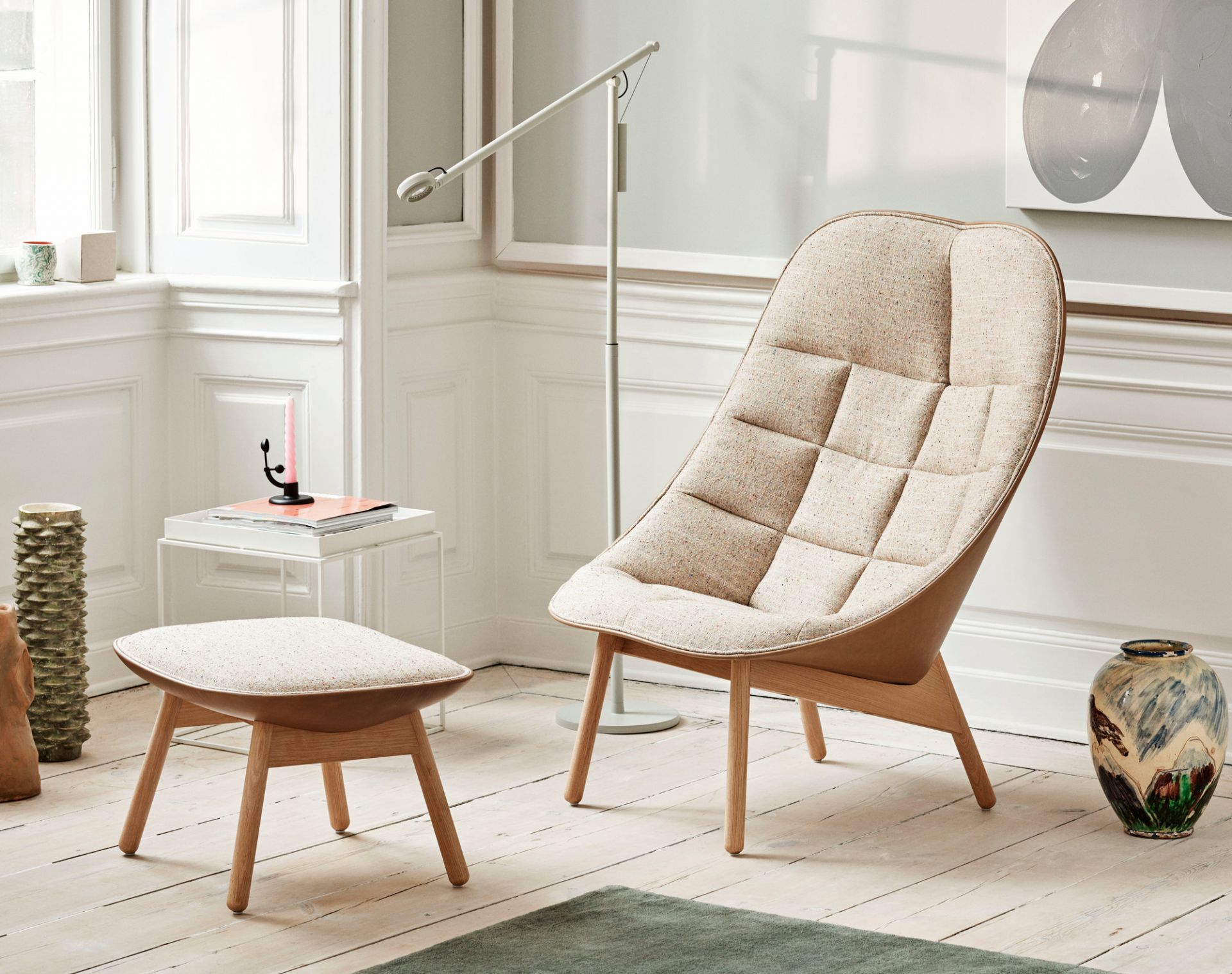 Uchiwa / Uchiwa Quilt Armchair Armchair Hay