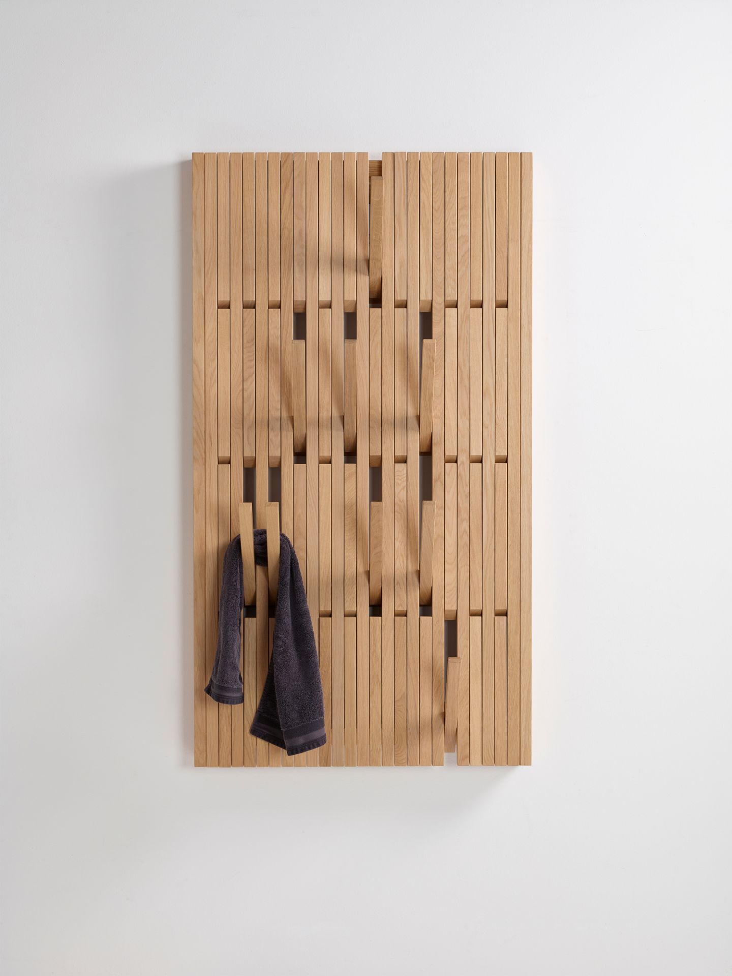 Piano wall coat rack large Oak Natural Oiled PER/USE