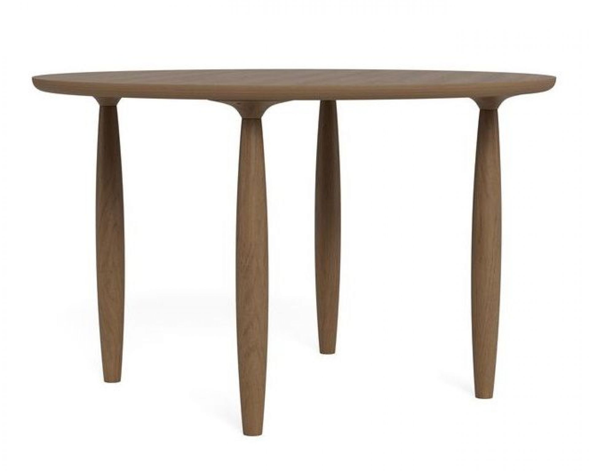 Oku Dining Table Round Oak Light Smoked Norr11