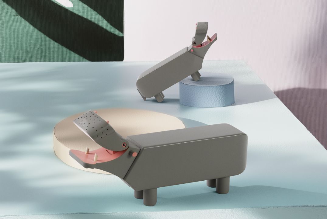 Hippopotamus liliput grey Kay Bojesen