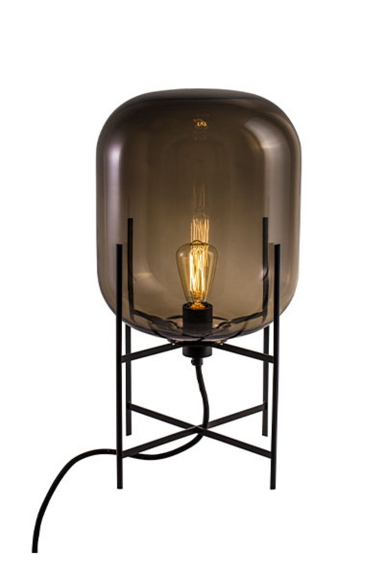 Oda Small table lamp smoke grey Pulpo