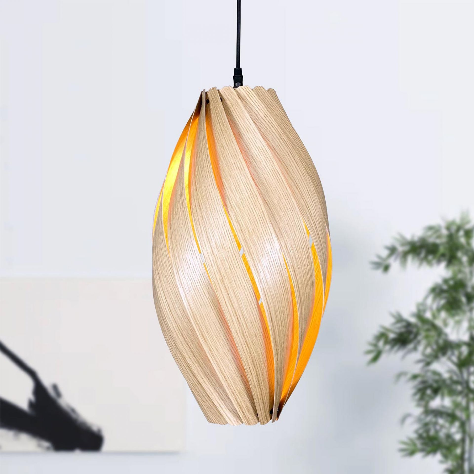 Ardére Pendant lamp elongated Oak Gofurnit