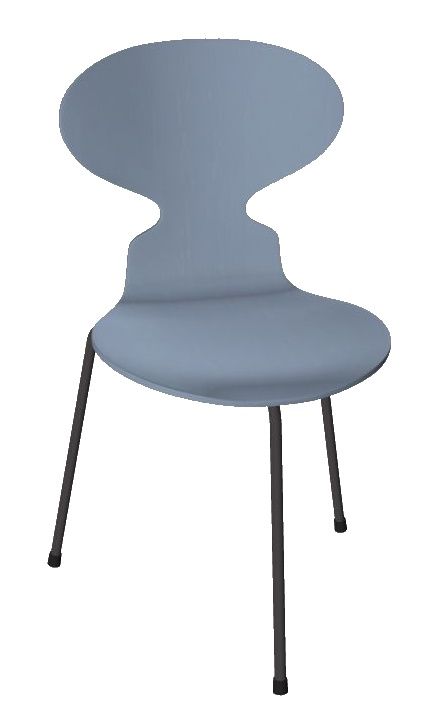 The Ant Chair 3100 3-Leg DYED ESCHER LAVENEL BLUE / FOLDING WARM GRAPHITE Fritz Hansen SINGLE PIECES