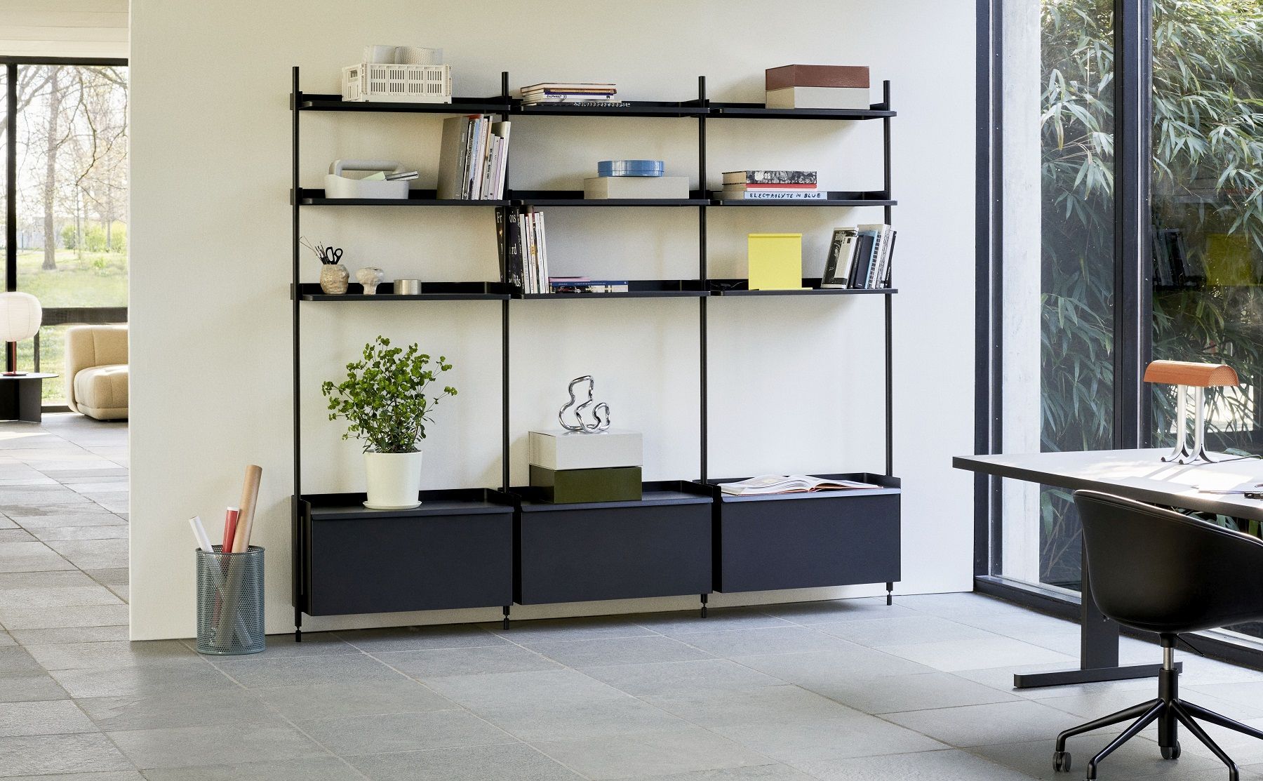 Pier System 1041 1 Column Shelf / Wardrobe Hay