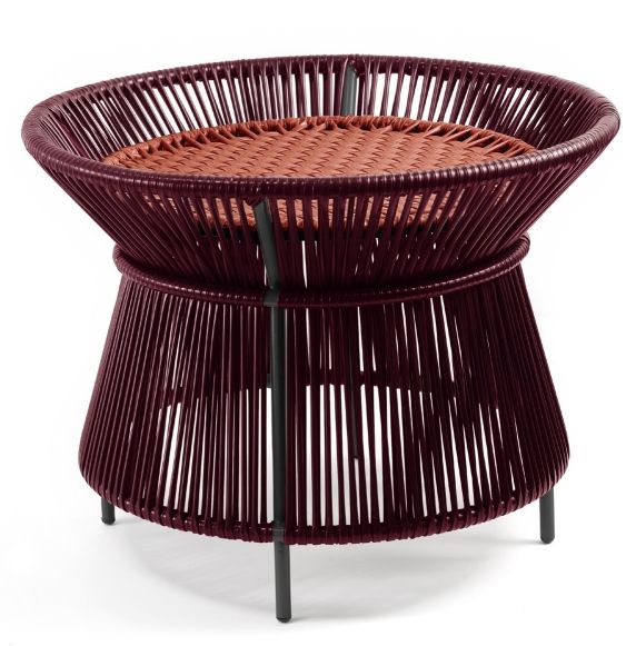 Caribe Chic Basket Table Outdoor ames Black red / Copper / Black