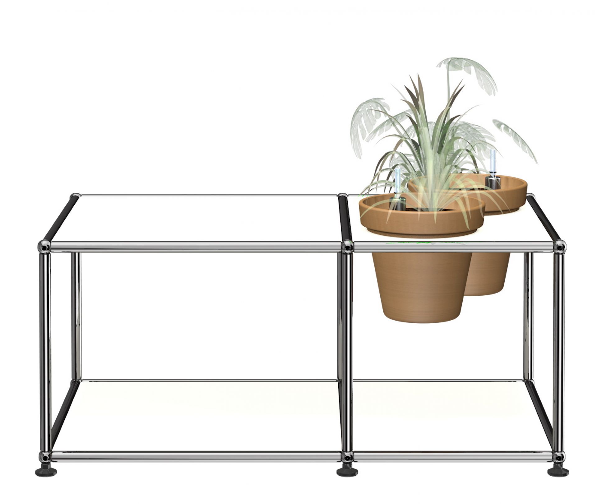 Plant worlds Side table USM Haller Pure white