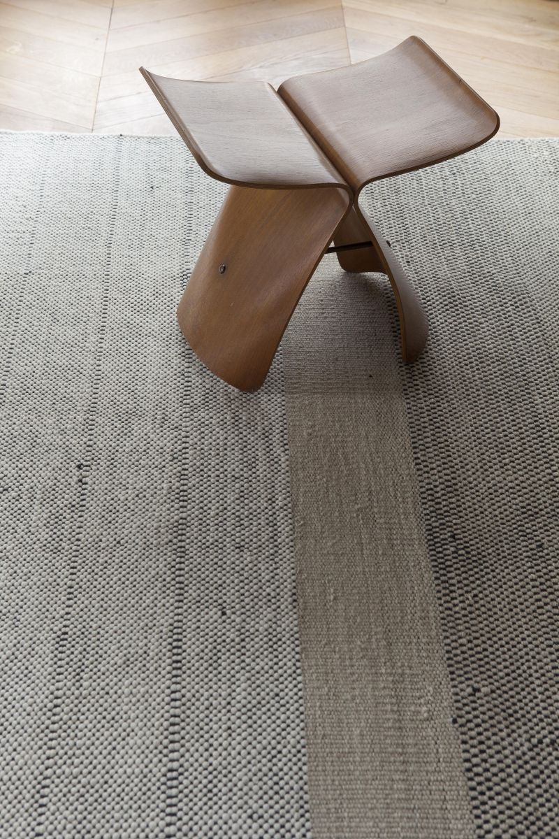 Tres Stripes Rug black 80x240cm Nanimarquina
