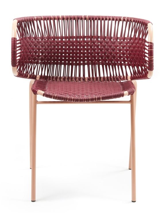Cielo Stacking Armchair Stackable Armchair Outdoor ames Red - Pink sand