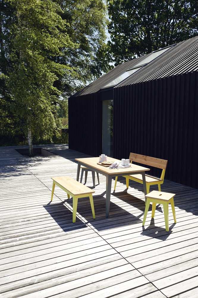 6Grad Outdoor bench with Backrest 125 cm Jan Cray